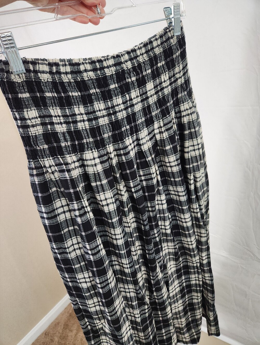 Madewell Smocked Plaid Midi Skirt - Picture 5 of 8